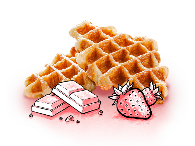 Croffle Fraise ChocoBlanc